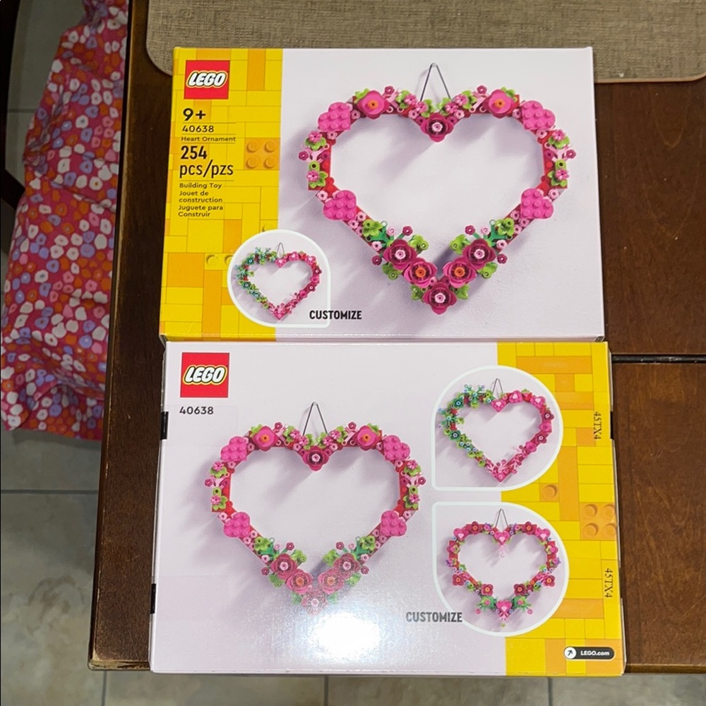 2 LEGO Heart Decoration Kit